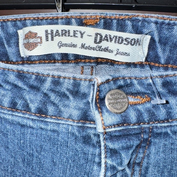 Harley-Davidson Ladies Classic Blue Denim Bootcut Jeans Size 10 - Picture 4 of 9